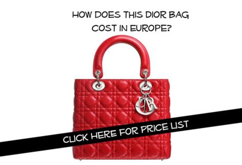 dior bag price in europe|how much does dior cost.